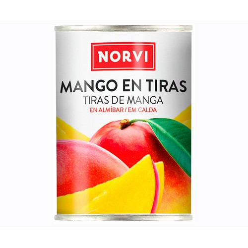 NORVI Mango en tiras en almíbar 230 g.