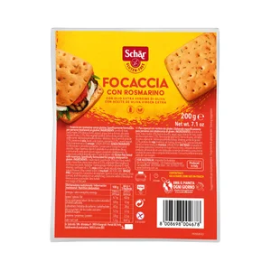 SCHÄR Pan Focaccia con romero, sin gluten, SCHAR 200 g.