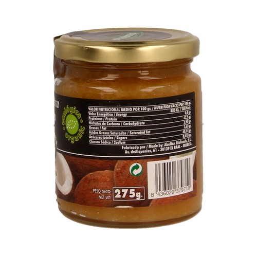 BIOJAM ABEROS Mermelada extra de piña y coco ecológico BIOAPRICA 275 g.