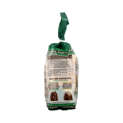 PASSION Surtido de bombones praline chocolate, leche y avellana 400g.