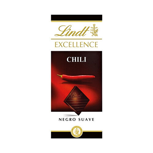 LINDT Excellence Chocolate negro con chilli 100 g.