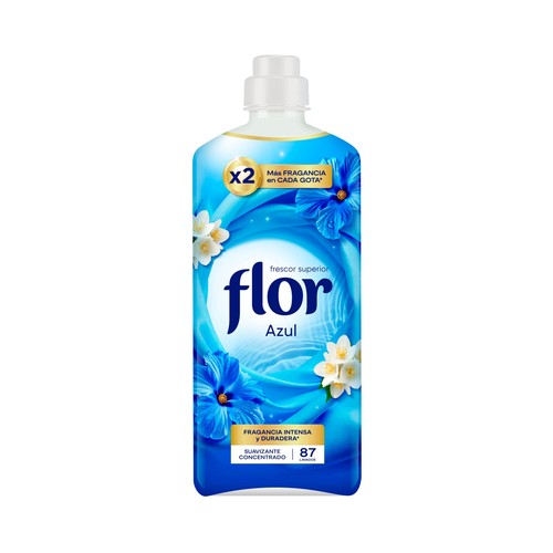 FLOR Suavizante concentrado azul - 87 lavados.