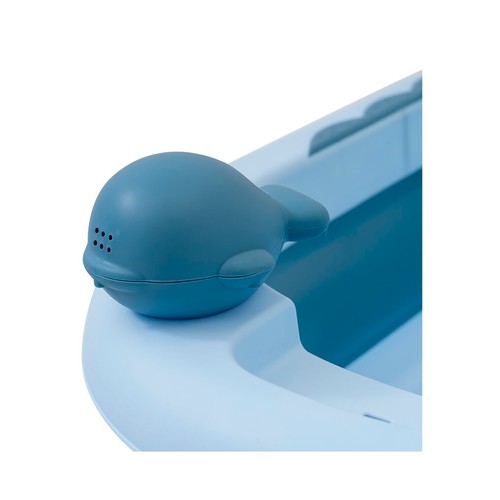 Bañera plegable con taza para enjuague, color azul, INTERBABY.
