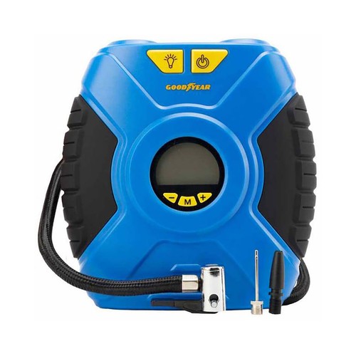 Mini compresor de aire para coche GOODYEAR, 35 PSI.