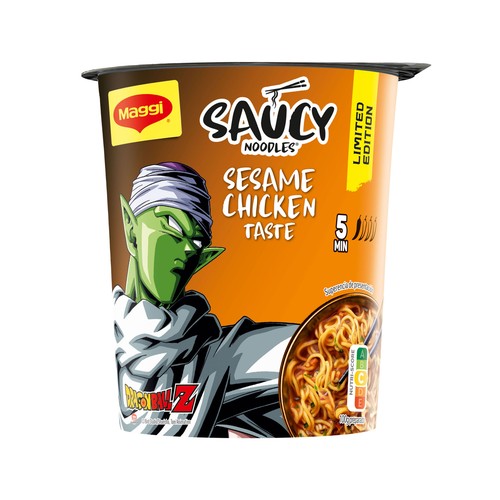 MAGGI Saucy Noodles fideos instantáneos sabor a pollo y sésamo 75 g.