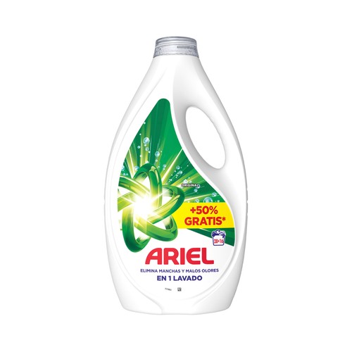 ARIEL Detergente líquido original 28 + 16 DS