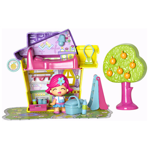 Escenario de juego Casa y coche con 1 figura incluida, PINYPON.