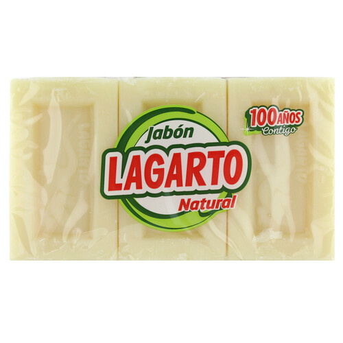 LAGARTO Natural Jabón puro en pastillas 3 uds. 200 g.