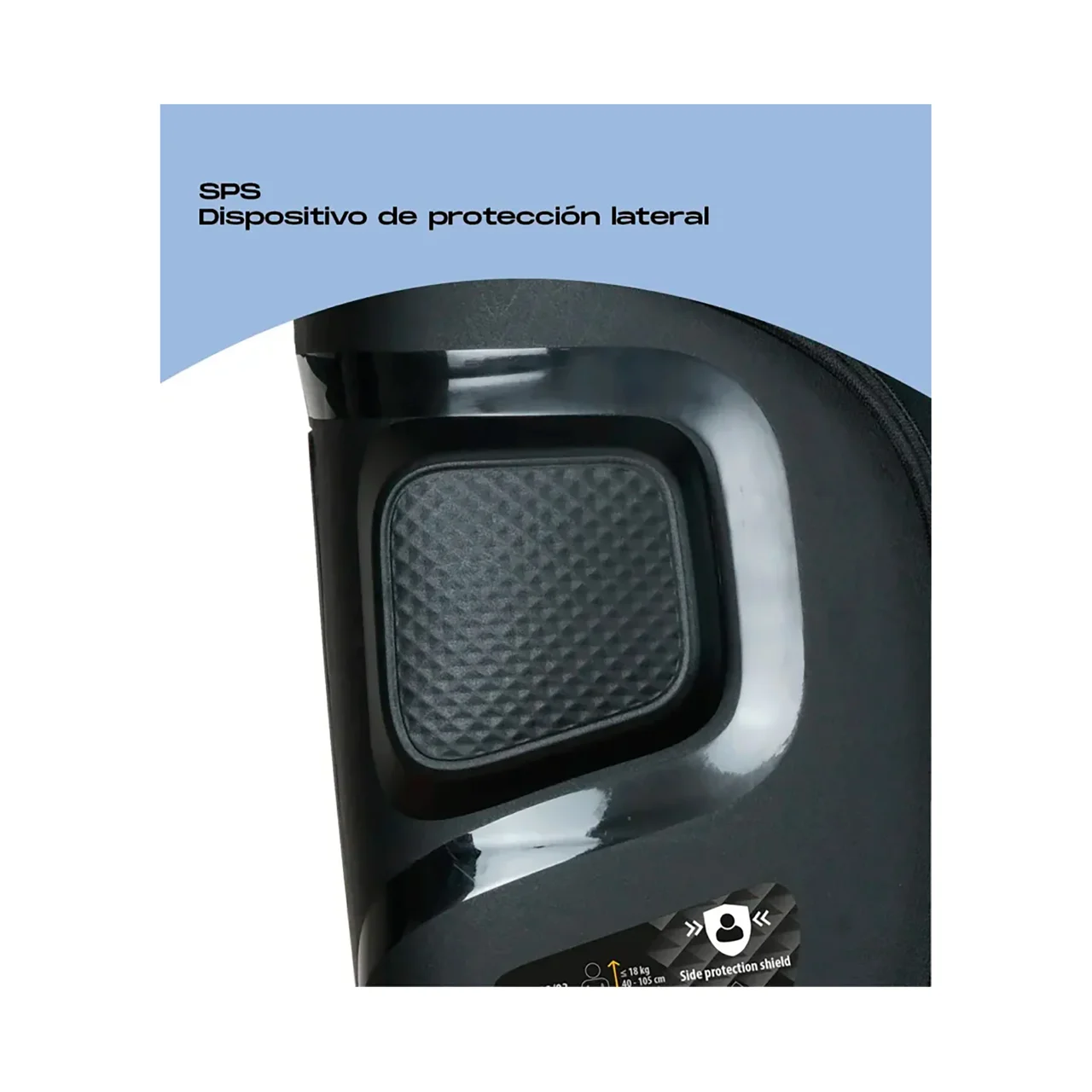 Silla auto One I Size (76 a 140 cm), cabezal ajustable multiposiciones, plegado ultracompacto, color negro