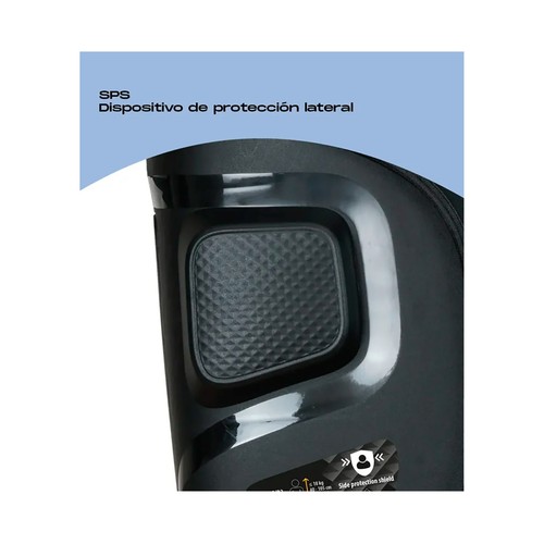 Silla auto PLAY One I Size (76 a 140 cm), cabezal ajustable multiposiciones, plegado ultracompacto, color negro