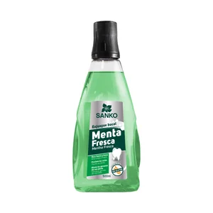 SANKO Enjuague bucal de uso diario, con sabor a menta fresca SANKO 500 ml.