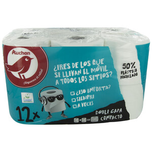 PRODUCTO ALCAMPO Papel higiénico compacto de doble capa PRODUCTO ALCAMPO,12 uds.