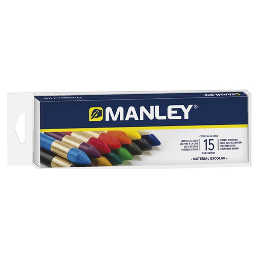 Caja de 15 ceras blandas de diferentes colores MANLEY.