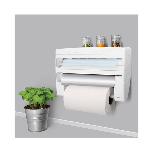 Dispensador para hasta 3 rollos de cocina, 39x10x25 centímetros METALTEX.