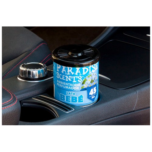 Ambientador coche en gel con aroma bebé, PARADISE SCENTS.