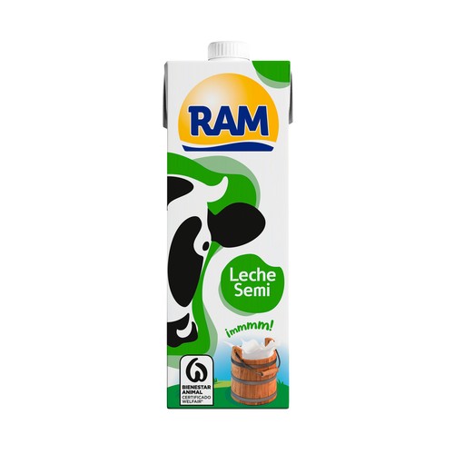 RAM Leche semidesnatada de vaca 1 l.