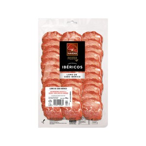 NAVIDUL Lomo de cebo ibérico (50% raza ibérica), cortado en finas lonchas NAVIDUL 110 g.