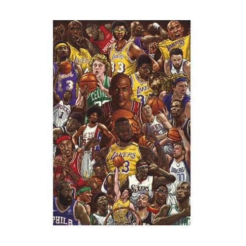 Póster Basketball Superstars 61x91cm, GRUPO ERIK.