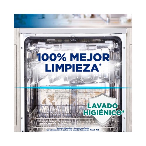 FINISH Limpiador para lavavajillas aroma limón FINISH 250 ml.
