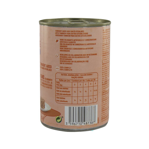 PRODUCTO ALCAMPO Alimento para gato de paté de atún PRODUCTO ALCAMPO 400 g.