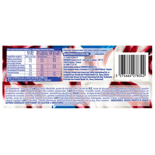 EXTRÊME de Nestle Cono de helado de tarta de queso con arádanos 6 x 120 ml.