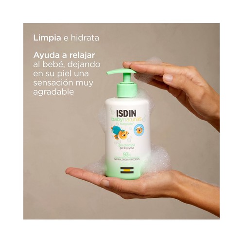 ISDIN Baby natural Gel y champú de uso diario, que no pica en los ojos 750 ml.