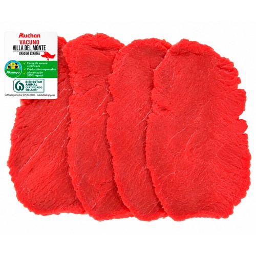 ALCAMPO CULTIVAMOS LO BUENO Filetes de 1ª A de vacuno Villa del monte, ideales para empanar o salsa.