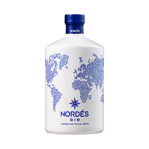 Ginebra con toques herbales, elaborada en Galicia botella 70 cl.