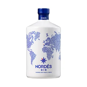 NORDÉS Ginebra con toques herbales, elaborada en Galicia botella 70 cl.