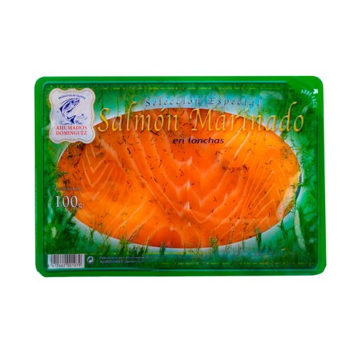 AHUMADOS DOMINGUEZ Salmón marinado en lonchas AHUMADOS DOMINGUEZ 100 g.