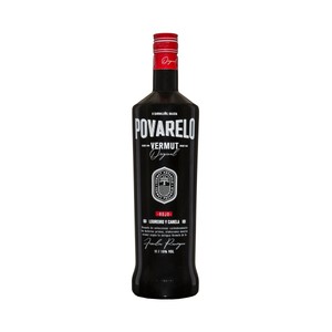 Imagen de POVARELO Original Vermut rojo elaborado en Galicia botella 1 l.
