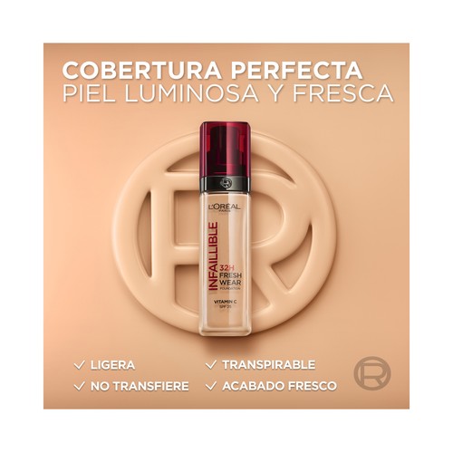 L´ORÉAL PARIS Infaillible freshwear Tono 310 Base de maquillaje, acabado larga duración (hasta 32 horas).