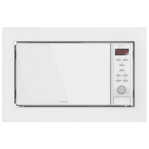 Microondas integrable CECOTEC GrandHeat 2350 Built-In White, color blanco, capacidad 23L, potencia: 900W, grill: 1000W.