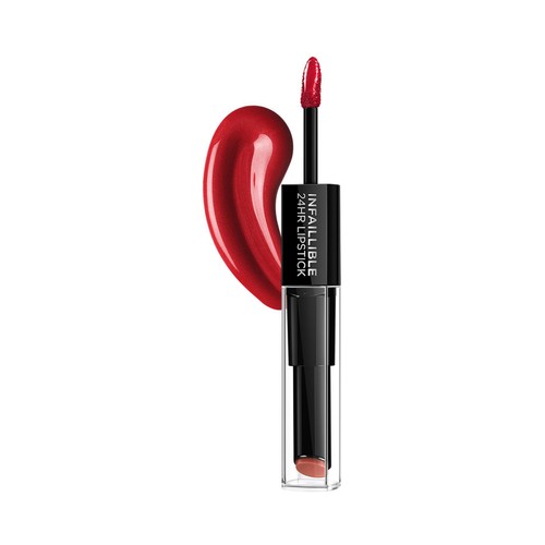 L"ORÉAL PARIS Infalible 24 h tono 506 red Pintalabios de larga duración, enriquecida con ácido hialurónico con acabado hidratante.