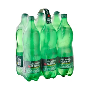 PRODUCTO ALCAMPO Agua mineral con gas pack de 6 X 1,25 l.