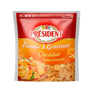 PRESIDENT Queso Cheddar rallado PRESIDENT 150g