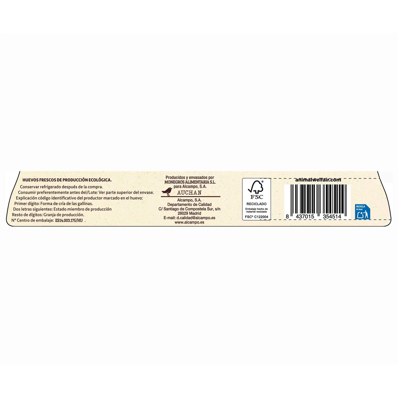 ALCAMPO CULTIVAMOS LO BUENO ECOLÓGICO Huevos M - L 10 uds.