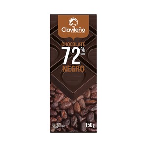 Chocolate extrafino puro 72% cacao 150 g.