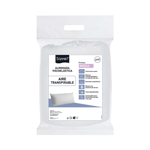 Alcampo Almohada viscoelástica 90cm suave firmeza baja SAVEL Mejor