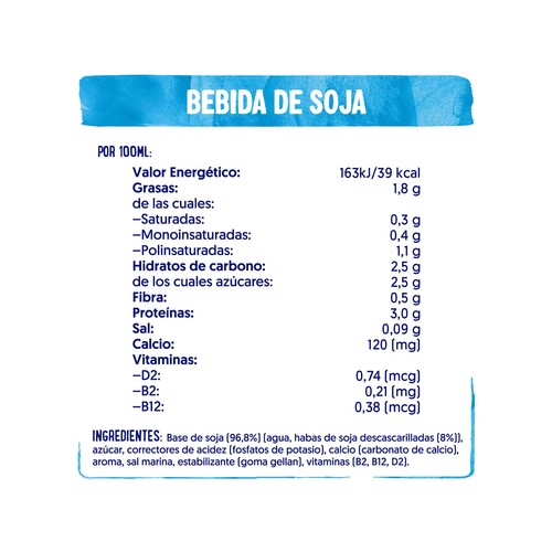 ALPRO Bebida de soja, 100% vegetal, rica en proteína vegetal  1 l.