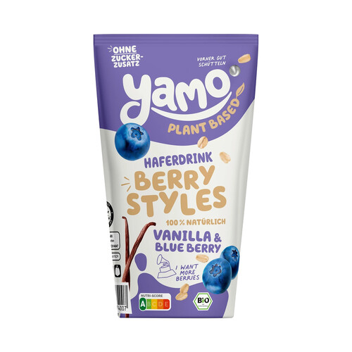 Bebida de avena con vainilla y arándanos YAMO 180 ml x 3 uds