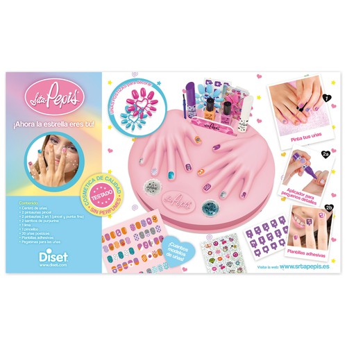 Centro para crear diseños de uñas, Centro de uñas de Fantasía, Srta. Pepis DISET.