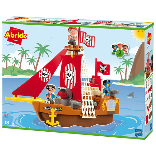 Barco pirata con 29 bloques de construcción, ABRICK.