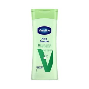 VASELINE Aloe soothe Loción corporal hidratante con aloe vera, para pieles secas 400 ml.