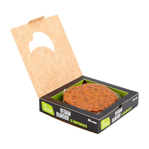 LA PARCELA Burger vegana a base de proteínas vegetales y pimientos asados LA PARCELA 2 x 120 g.
