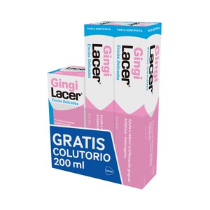 GINGI LACER Pasta de dientes con flúor, para encías delicadas 2 x 125 ml.