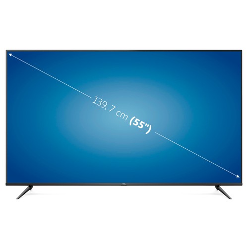 Televisión 139,7cm (55") LED TCL 55P615 4K, HDR, SMART TV, WIFI, BLUETOOTH, TDT T2, USB reproductor, 3HDMI, 60HZ.