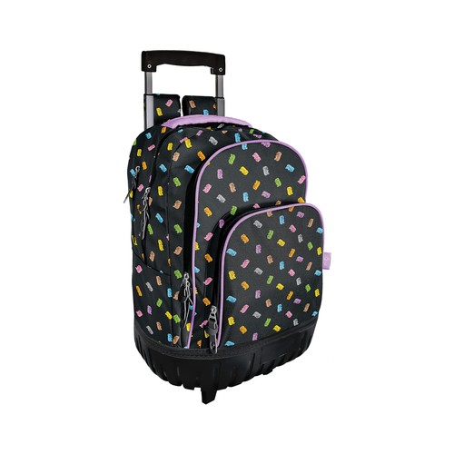 Mochila escolar con ruedas, 18 x 32 x 43 cm, diseño capivara, ARTIMBAL.