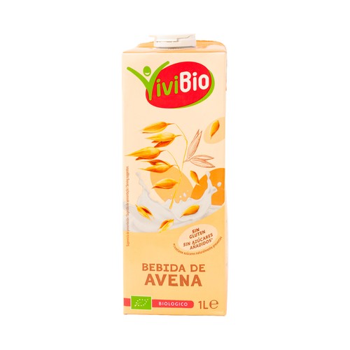 VIVIBIO Bebida vegetal de avena ecológica, sin azúcares añadidos 1 l.