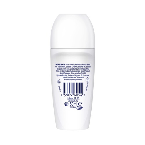 DOVE Fresh care + Desodorante roll on para mujer sin sales de alumino 50 ml.
